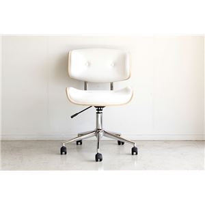 オフィスチェア/デスクチェア 【ホワイト】 幅585mm キャスター 『TM グラム』 【組立品】 〔会社 子供部屋 書斎〕【代引不可】