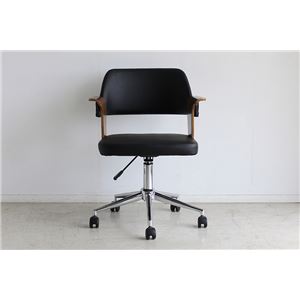 オフィスチェア/デスクチェア 【ブラウン】 幅585mm スチール キャスター 肘付き 『エイル』 〔会社 書斎〕 【組立品】【代引不可】