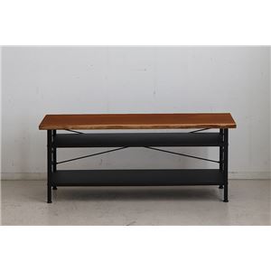 和モダン テレビ台/ローボード 【幅110×40cm】 ブラウン スチール 『カシュウ』 【組立品】 〔リビング ダイニング〕【代引不可】