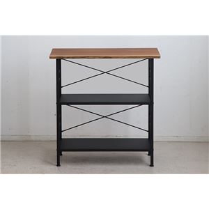 和モダン スリムシェルフ/収納棚 【幅79cm】 ブラウン スチール 『カシュウ』 【組立品】 〔リビング ダイニング〕【代引不可】