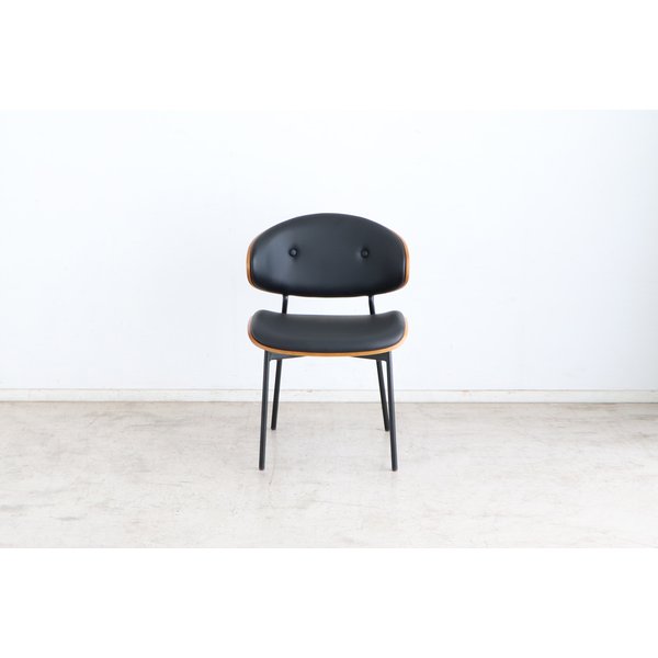 UP キロ（グラム）ダイニングチェアBK ブラック【代引不可】