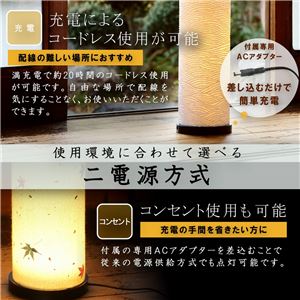 LEDコードレス 和室 モダン照明 LF800スタンドライト糸入り和紙 【日本製】 商品写真5