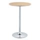 ハイテーブル(ラウンドテーブル/バーテーブル) 直径60×高さ90cm スチールフレーム/木目調 ナチュラル - 縮小画像1