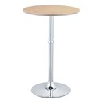 ハイテーブル(ラウンドテーブル/バーテーブル) 直径60×高さ90cm スチールフレーム/木目調 ナチュラル