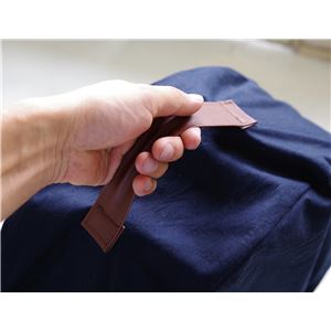 極厚帆布クッション(低反発クッション/丸型座布団) 軽量 コンパクト 厚さ17cm 『HANPU』 洗えるカバー アイボリー 商品写真4