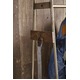 ヴィンテージ風ハンガーラック/コートハンガー 【幅81cm】 スチールフレーム 木製棚付き - 縮小画像3