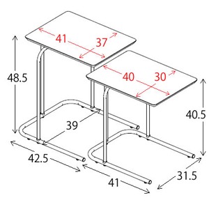 ネストテーブル サイドテーブル リビングテーブル ナイトテーブル ローテーブル 【2個セット】 商品写真5