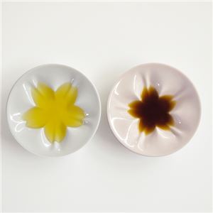 hiracle(ひらくる) さくら小皿/豆皿セット各1枚(計4枚)(白/ピンク) 商品写真2