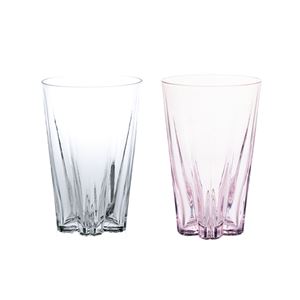 SAKURASAKU glass 紅白ペアセット(ピンク/クリアー) GG-02I 商品写真1