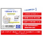 BMC活性炭入りフィットマスク 【50枚×2個セット】 ノーズフィッター採用 メガネのくもりカット border=