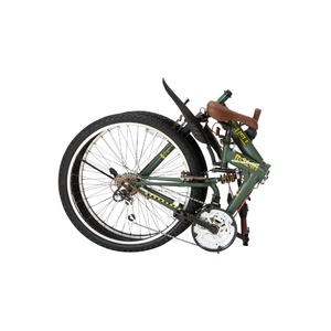 折りたたみ自転車 26インチ/オリーブ シマノ18段変速 ブロックタイヤ 【Raychell】 レイチェル R-314N 商品写真2