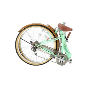 折りたたみ自転車 26インチ/グリーン(緑)×ブラウン 低床型 【Raychell】 レイチェル R-321N 商品写真2