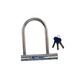 U字ロック アルミ製 コンパクトサイズ ディンプルキー付き 【J&C】 JC-011ULL シルバー(銀) 〔自転車パーツ/アクセサリー〕 - 縮小画像1