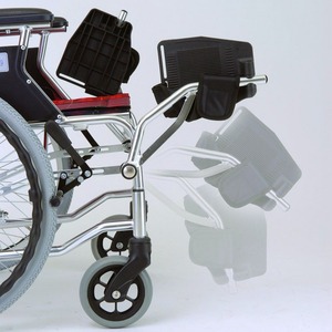 自走/介助兼折りたたみ車椅子 ラクポン/チェックグリーン(緑) アルミ製 軽量コンパクトタイプ 【MIWA】 ミワ HTB-20D 商品写真4