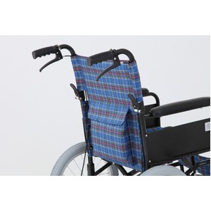 介助式折りたたみ車椅子 アミー16/ターコイズブルー(青) アルミ製 持ち手付き 【MIWA】 ミワ MW-16A 商品写真2