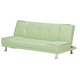 ソファーベッド 【シングルサイズ】 PVCレザー(合皮) グリーン(緑) 【完成品 開梱設置】 - 縮小画像1