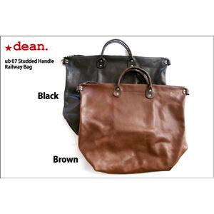 ★dean(ディーン) Studded Handle Railway Bag トートバッグ 茶 商品写真2
