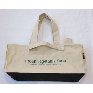 ツールバッグ 【トートタイプ】 綿100％ 帆布製 日本製 ホワイト(白) Urban Vegetable Farm 〔園芸 ガーデニング用品〕 - 拡大画像
