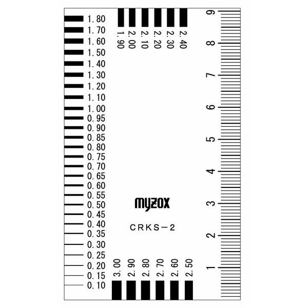 （まとめ）マイゾックス クラックスケール/測定工具 55×91mm CRKS-2 219270 ブラック(黒) 〔業務用/プロ向け/DIY/日曜大工〕【×30セット】