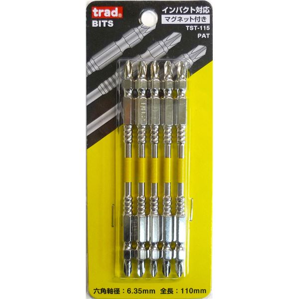 (業務用2セット) TRAD スリムトーションビット/先端工具 【5本入り×2セット】 ＋2×110mm TST-115 〔DIY用品/大工道具〕