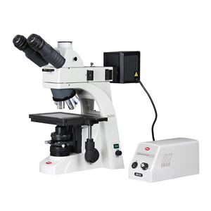 【島津理化】正立三眼金属顕微鏡 BA310MET-T 商品写真