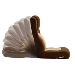 座椅子(フロアチェア/リクライニングチェア) グレー 『コローリ』 メッシュ生地 ハイバック仕様 商品写真2