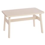 ダイニングテーブル/リビングテーブル 【長方形 幅120cm】 ホワイト   木製 ブラッシング加工