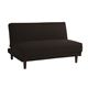 コンパクトソファーベッド 【2人掛け】 スツール付き ファブリック布地 『トッフィー』 ブラック(黒) - 縮小画像1