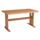 ダイニングテーブル/2本脚テーブル 【長方形 幅135cm】 木製 ブラッシング加工   ナチュラル - 縮小画像1