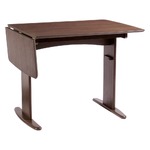 伸長式ダイニングテーブル/バタフライテーブル 【幅90cm/120cm】 ブラウン   木製 スライドタイプ