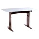 【単品】伸長式ダイニングテーブル/バタフライテーブル 【幅90cm/120cm】 ホワイト   木製 スライドタイプ - 縮小画像1
