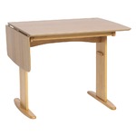 伸長式ダイニングテーブル/バタフライテーブル 【幅90cm/120cm】 ナチュラル   木製 スライドタイプ