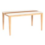 ダイニングテーブル/リビングテーブル 【長方形 幅135cm】 ナチュラル   木製 ハイグロス天板