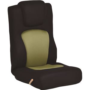 座椅子 フロアチェア 幅51cm レバー式 無段階リクライニング メッシュ ウレタン スチール リビング ダイニング グリーン GN 完成品