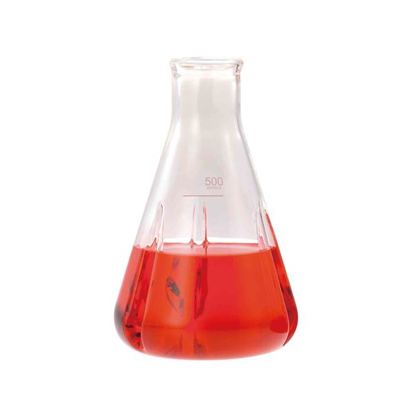 【柴田科学】振盪三角フラスコ バッフル付 500mL【4個】 016310-500A