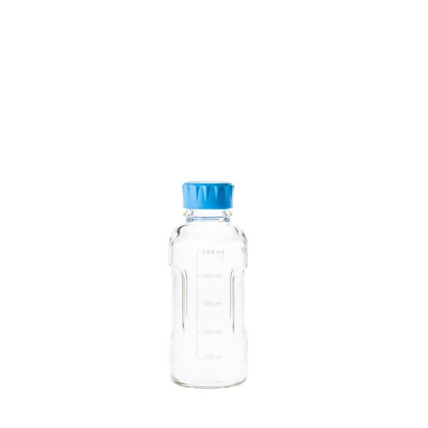 【柴田科学】ユーティリティーねじ口びん 水キャップ付 500mL【4個】 017310-500A