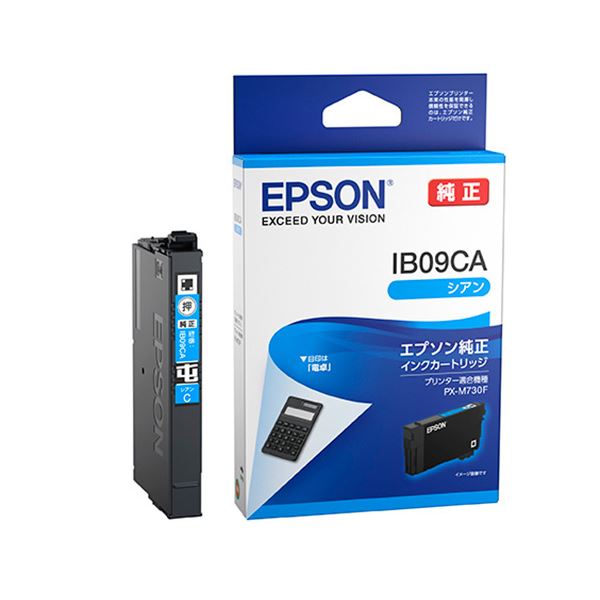 (まとめ) エプソン(EPSON) 【純正】 インクカートリッジ シアン IB09CA 【×10セット】