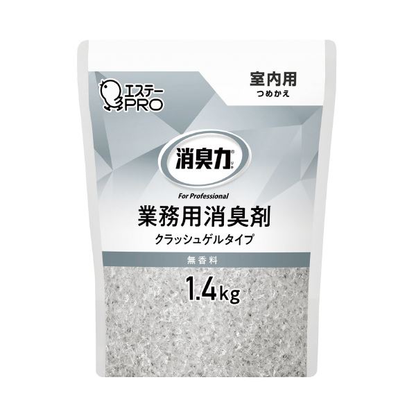 (まとめ) エステー 消臭力 業務用 室内用ゲル 詰め替え 1.4kg 無香料 【×5セット】