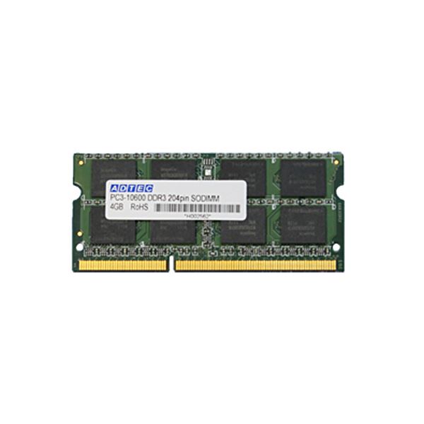 (まとめ）アドテック DDR3 1333MHzPC3-10600 204Pin SO-DIMM 4GB ADS10600N-4G 1枚【×3セット】