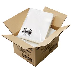 (まとめ）TANOSEE クリアホルダーエコノミータイプ A4 厚さ0.15mm 1セット(600枚:100枚×6パック)【×3セット】