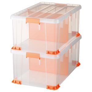 (まとめ）サンカ 書類保管用ケース XLTCP-74-30CL2P 1セット（2個）【×3セット】