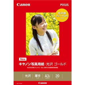 (まとめ) キヤノン Canon 写真用紙・光沢 ゴールド 印画紙タイプ GL-101A3N20 A3ノビ 2310B009 1冊（20枚）  【×5セット】