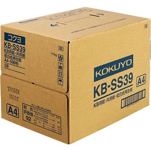 (まとめ) コクヨ KB用紙(共用紙)(低白色再生紙) A4 KB-SS39 1セット(2500枚：500枚×5冊)  【×5セット】