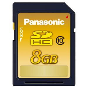 (まとめ) パナソニック SDHCメモリーカード 8GB Class10 RP-SDWA08GJK(1枚)  【×5セット】