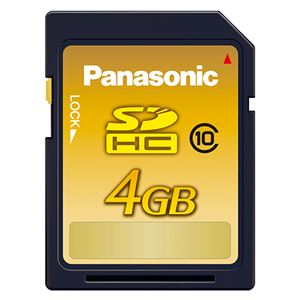 (まとめ) パナソニック SDHCメモリーカード 4GB Class10 RP-SDWA04GJK(1枚)  【×5セット】