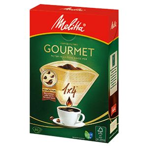 (まとめ) メリタ フィルターペーパー グルメ1×4 4~8杯用 1セット(800枚:80枚×10箱) 【×5セット】 - 拡大画像