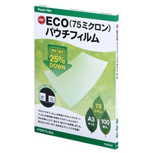 (まとめ) アコ・ブランズ ECO パウチフィルム A3 75μ YV075A3 1パック(100枚)  【×5セット】