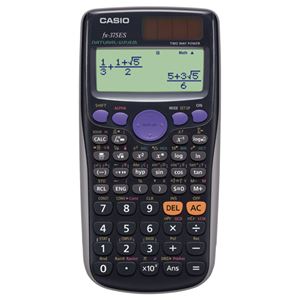 (まとめ) カシオ CASIO 関数電卓 10桁 ハードケース付 FX-375ES-N 1台  【×5セット】