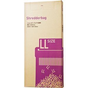 (まとめ) TANOSEE シュレッダーバッグエコノミー 半透明 LLサイズ BOXタイプ 1箱（100枚）  【×5セット】