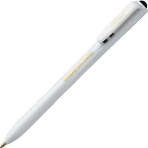 (まとめ) TANOSEE ノック式なめらかインク油性ボールペン（使い切りタイプ） 0.7mm 黒 （軸色 白） 1セット（100本：10本×10パック）  【×5セット】